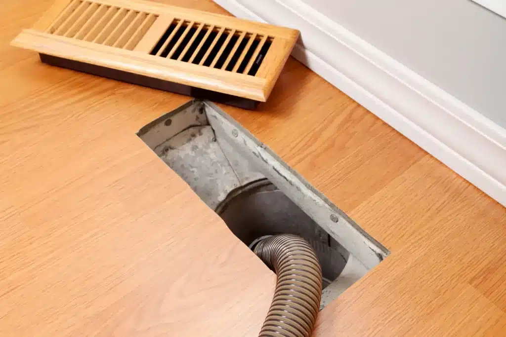 the top rated duct cleaning company hard at work